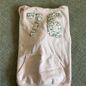 Hollister Pink Hoodie with Leopard Print 76